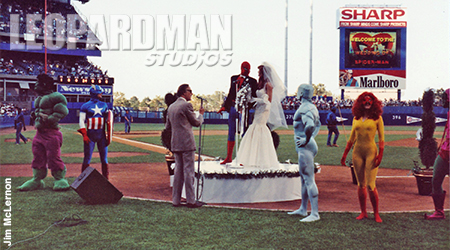 Spider-mans wedding on Shea Stadium field 1